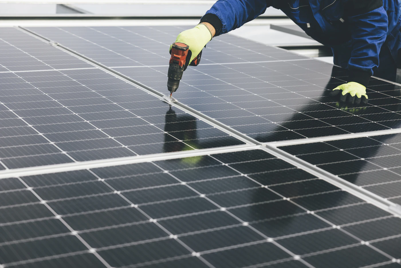 Montage von Photovoltaikmodulen